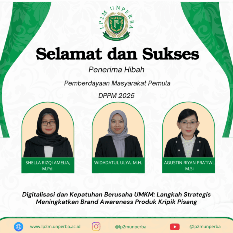Dosen UNPERBA Raih Hibah Pengabdian kepada Masyarakat DPPM Batch 3 Tahun 2025