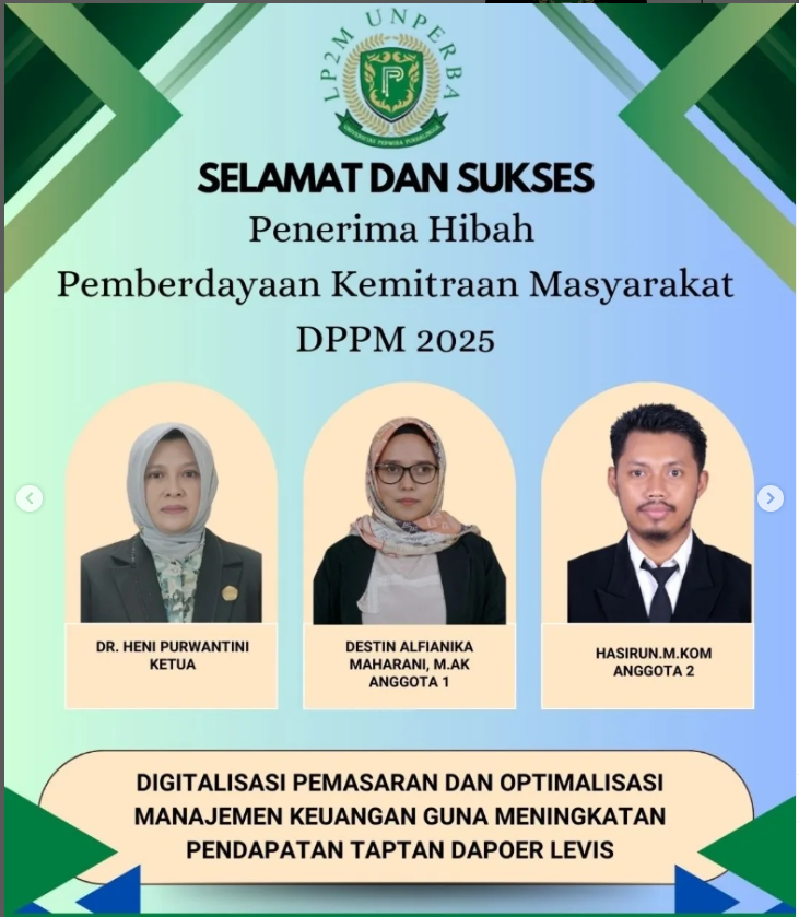 Dosen UNPERBA Raih Hibah Penelitian dan Pengabdian kepada Masyarakat DPPM Batch 1 Tahun 2025